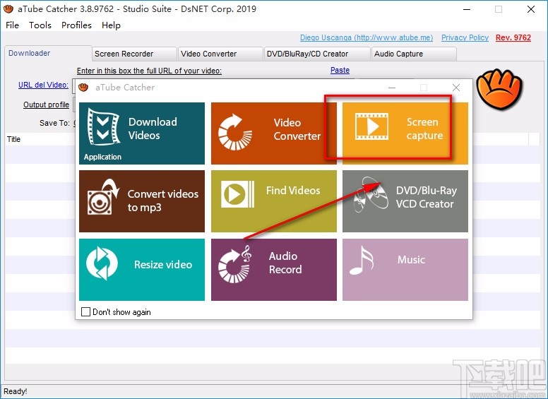 aTube Catcher录制电脑屏幕的方法