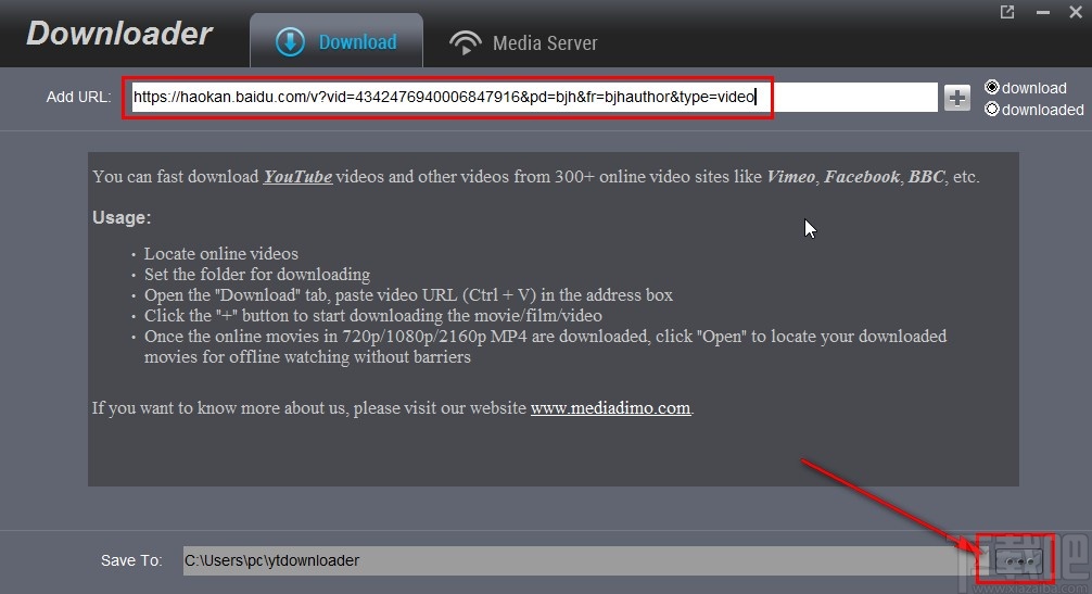 dimo Video Downloader下载网页视频的方法