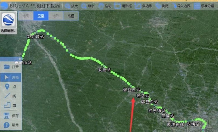 bigemap地图下载器标记面积的方法