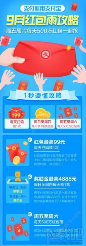支付宝九月红包怎么领取?支付宝九月红包雨活动怎么参加?