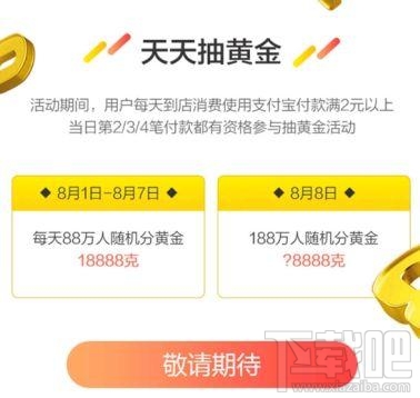 支付宝天天抽黄金怎么参与?一天可以抽几次黄金
