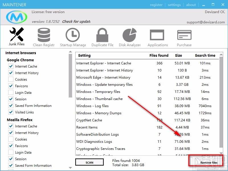 Maintener清理垃圾文件的方法