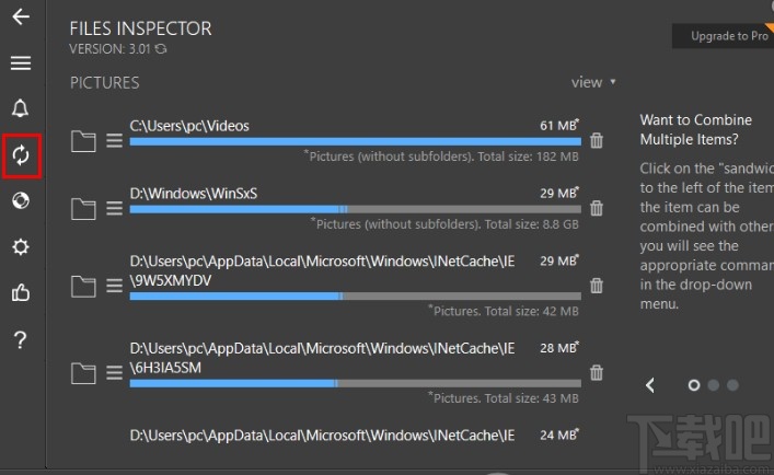 Files Inspector清理垃圾文件的方法