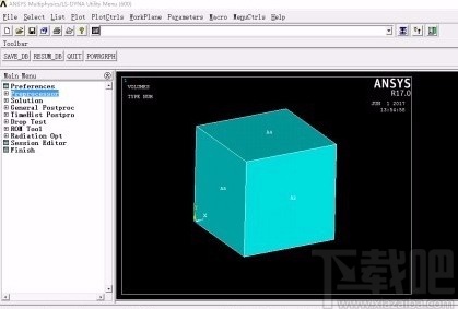 ansys隐藏模型某部分的方法