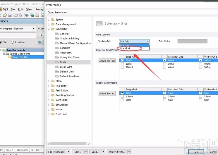 altium designer设置网格的方法