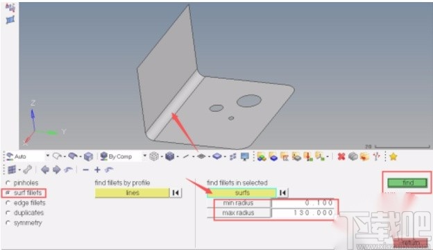 hypermesh清理模型倒角的方法