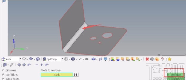 hypermesh清理模型倒角的方法