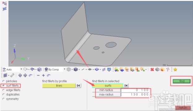 hypermesh清理模型倒角的方法