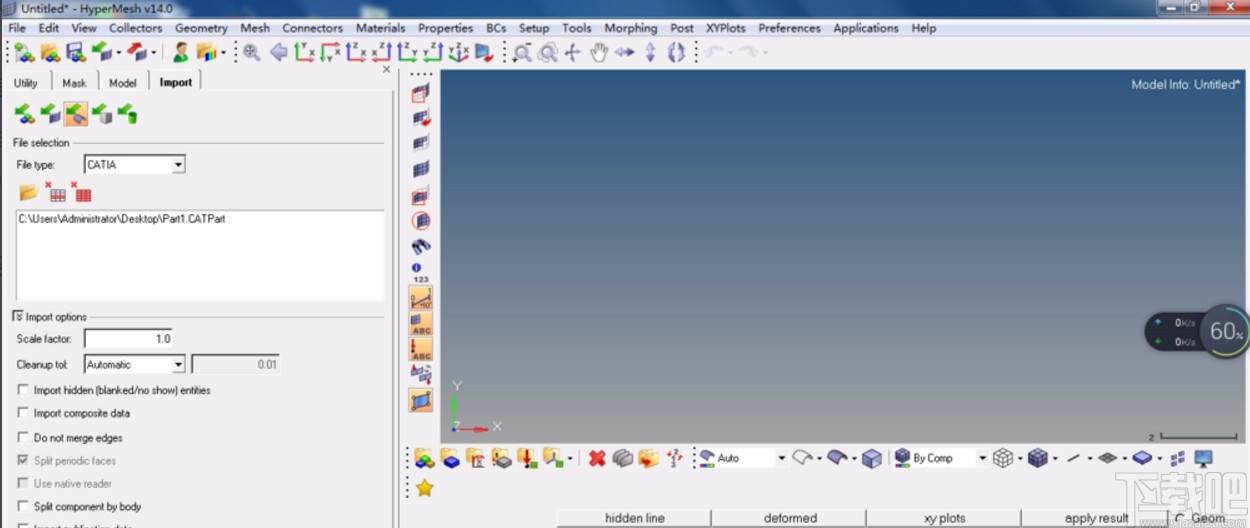 hypermesh清理模型倒角的方法