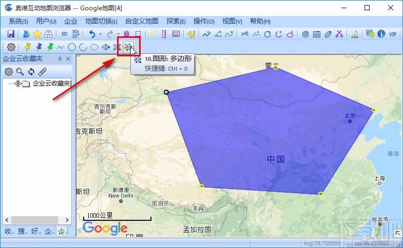 奥维互动地图浏览器导出地图的方法