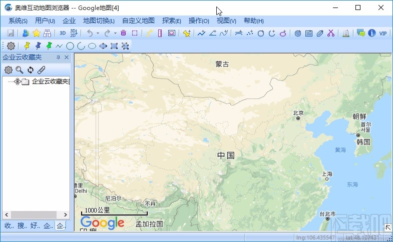 奥维互动地图浏览器显示地名的方法