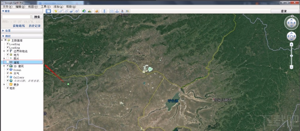 谷歌地球搜索地址的方法