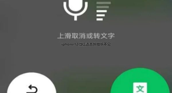 iphone12微信语音外放听不见