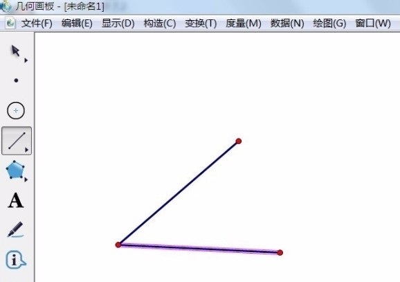 几何画板如何标记角度