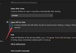 VSCode中如何开启git单击打开差异